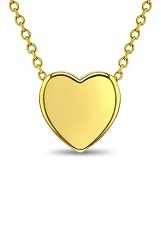 itsy-bitsy silver heart shaped charm baby necklace